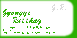 gyongyi ruttkay business card